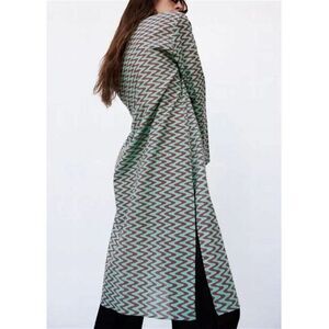 Zara Women's Green The Lissie Shirt Tie Front Cover Up Size XS NWT Swim